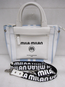 MILA MILAN ミラ・ミラン ミーチョ 2WAY ミニトート ショルダー バッグ ブルー 定形外郵便全国一律710円 F8-B
