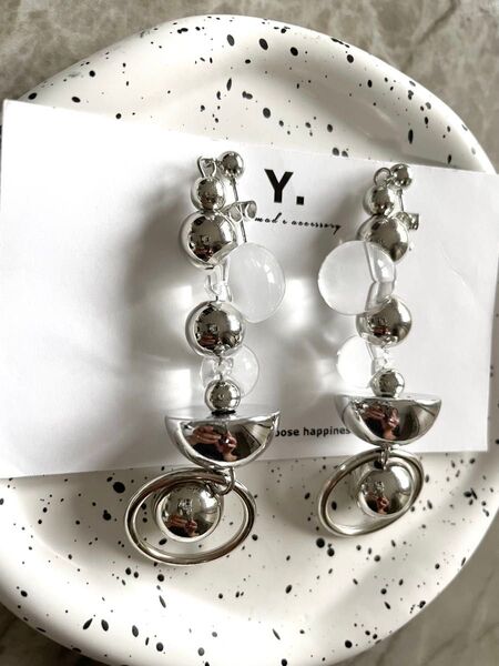 【丸フープピアス】 ハンドメイド ピアス アクセサリー シルバー