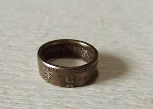 8号サイズ コインリング 指輪 新品 未使用 送料無料 　（9692) ハンドメイド　アンテーク 古銭　貨幣　硬貨　手作り　女性　レディース