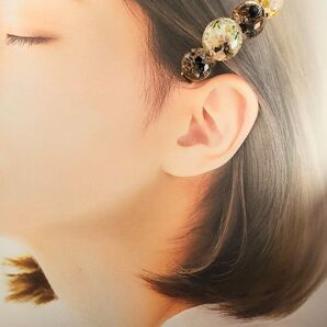 ハンドメイド ヘアクリップ ハーバリウム ガラスドーム
