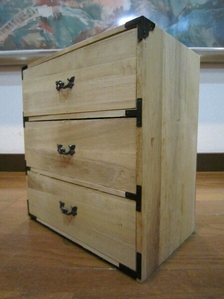 レトロ　アンティーク　ビンテージ　プレミア　骨董　コスメ　木製 キャビネット　小物入れ　化粧箱　整理箱　箪笥　引出型