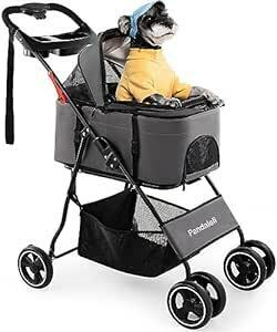 Pandaloli домашнее животное Cart коляска собака Buggy : маленький размер собака средний собака кошка много голова Cart 4 колесо легкий compact скол .. предотвращение Lee 