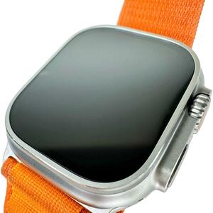 Apple アップルウォッチ ウルトラ 49mm GPS+Cellular MQFL3J/A A2684 腕時計 チタニウム スマートウォッチ 充電式 グレー/オレンジ