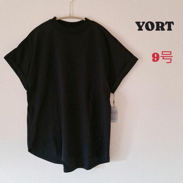 未使用 ヤマダヤ YORT トップス 半袖 Tシャツ コットン MADE IN JAPAN Mサイズ ブラック