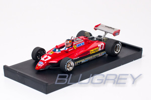 ブルム 1/43 フェラーリ F1 126C2 ジル ヴィルヌーブ フィギア付き 1982 サンマリノGP BRUMM FERRARI GILLES VILLENEUVE