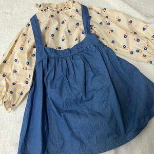 韓国子供服　韓国子ども服　pourenfant アンファン　ブラウス　blouse 花柄　スカート　skirt 