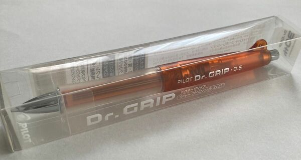 【新品未使用】ドクターグリップ　30周年記念　シャーペン　透明オレンジ