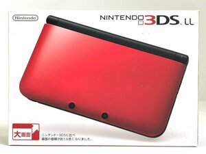 △【8】初期化済み Nintendo 3DS LL レッド×ブラック SPR-001 同梱不可 1円スタート