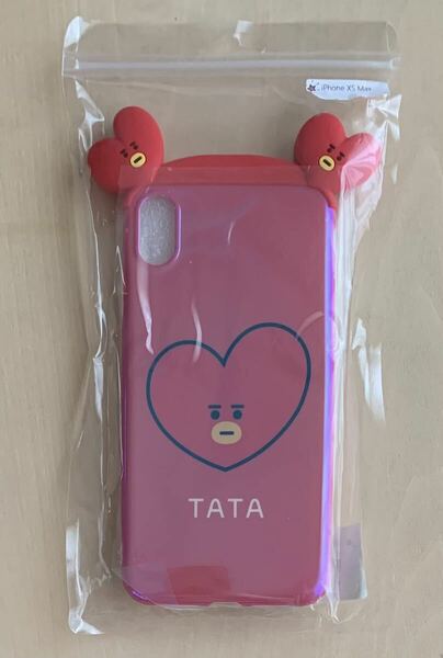 BT21 TATA (BTS V) iPhone XS Max専用　スマホケース スマホカバー　ソフトタイプ　赤