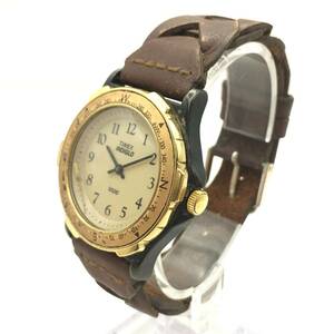 0242-166 TIMEX/ Timex 3 hands men's quartz wristwatch leather belt 4.775.964 4.527.096