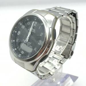 ○B242-125 CASIO/カシオ Wave Ceptor デジアナ文字盤 メンズ 電波ソーラー 腕時計 WVA-M600 不動ジャンク品