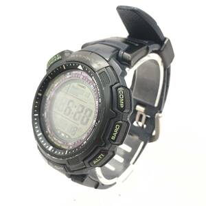 ○E242-143 CASIO/カシオ Wave Ceptor デジタル文字盤 メンズ 電波ソーラー 腕時計 PRW-1300ARJ 稼働品