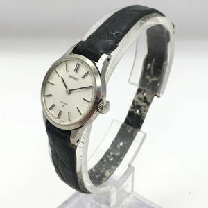 ○F242-183 SEIKO/セイコー 2針 レディース 手巻き 腕時計 レザーベルト 2220-0020 稼働品