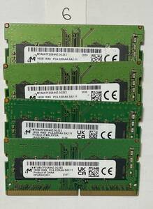 6 - memory MICRON total 64GB (16GB x4 sheets ) SO-DIMM DDR4 PC4-3200AA junk treatment 