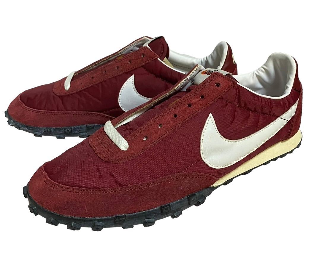 未使用品 13年 NIKE 316658-610 WAFFLE RACER VNTG TEAM RED ワッフルレーサー ビンテージ加工 バーガンディ/白 US10 28cm