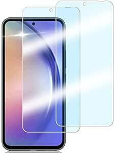 【ブルーライトカット】Galaxy A54 5G 用の ガラスフィルム 表面硬9H 指紋認証対応【日本旭硝子素材採用】Galaxy