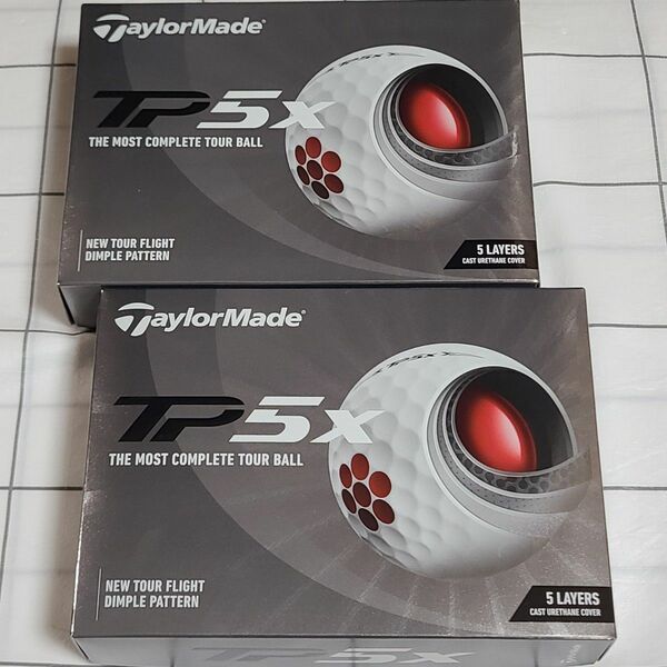 TaylorMade テーラーメイド TP5x ホワイト 2021年モデル ゴルフボール 2ダース