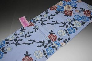  sale woman yukata cotton chord No2885 deer ..(.. . seems to be ) color series [ clear . blue ] free size new goods free shipping![ yukata relation * woman yukata ]