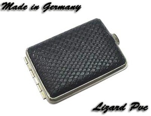  postage 140 jpy ~ Germany made ( old shop STOLL company ) Match case lizard pattern ( Lizard PVC) steel ( iron made ) extra attaching!
