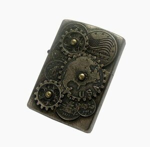  postage 210 jpy ~ new goods regular goods Ryuutsu limited goods 2023 year sale model ZG2-CB three ream moveable type gear metal .. old beautiful silver barrel ZIPPO Zippo lighter steam bread 