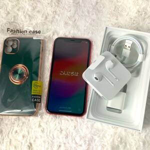 SIM free iPhone11 128GB PRODUCT RED earphone charger case box attaching 1 jpy start 
