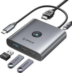 379　USB C ハブ 5-in-1 4K解像度 HDMI出力ポート USBタイプC 60WPD充電ポート 1*USB3.0+2*USB2.0ポート 5Gbps超高速データ転送