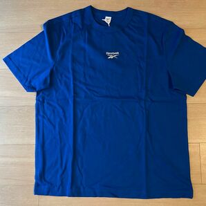 新品　タグ付き　リーボック　Tシャツ　M ブルー　ワンポイント　reebok 青