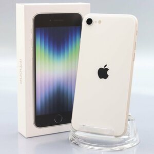 Apple iPhoneSE 64GB (第3世代) Starlight A2782 NMYD3J/A バッテリ87% ■SIMフリー★Joshin0820【1円開始・送料無料】