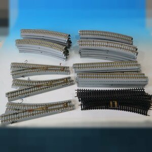 * Junk treat railroad model 16 number rail bending line 600R bending line 450R direct line 250R 16 pcs set for po in trail etc. together *