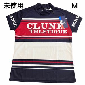 X946 未使用 定価1.5万 クランク CLUNK 半袖ハイネックシャツ ゴルフ ゴルフウェア シャツ レディース M C123