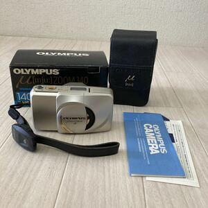 OLYMPUS オリンパス　μ[mju;] ZOOM 140 VF オリンパス　ミュー ズーム フィルムカメラ　リモコン RC-200 ケース付 動作未確認 ジャンク品