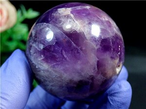天然～愛の守護石～夢幻紫水晶アメジスト丸玉178G1-21G22D