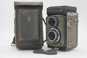 【返品保証】 ヤシカ Yashica-A Yashikor 80mm F3.5 ケース付き 二眼カメラ v1747