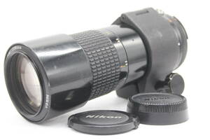 【返品保証】 ニコン Nikon Ai-s Micro-Nikkor 200mm F4 前後キャップ 三脚座付き レンズ v1833