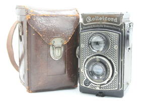 【返品保証】 ローライ Rolleicord Carl Zeiss Jena Triotar 7.5cm F4.5 ケース付き 二眼カメラ v1835