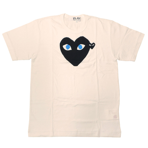 ［飯能本店］PLAY COMME des GARCONS プレイ・コムデギャルソン ハート プリント ブルーアイズ #L AZ-T088 半袖Ｔシャツ コットン DH81509