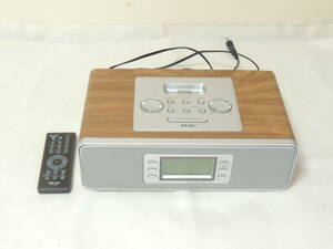TEAC ティアック SR-2T Hi-Fi TABLE RADIO ハイファイラジオ iPod iPhone対応 通電確認済み リモコン付き ジャンク 中古 7‐2