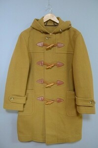 A1624/ビンテージ70s 秋冬 厚手 VAN JACKET ヴァンヂャケット ウール トグルボタン フード ロング 膝丈 メルトン ダッフルコートL茶/メンズ