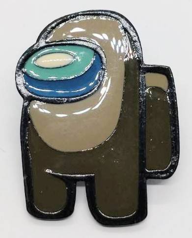 送料無料 アモングアス AMONGUS グレー ピンブローチ ピンズ PINS バッジ バッヂ アメリカン雑貨 スマアク