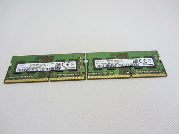 【動作品】SAMSUNG サムスン DDR4 4GBx2枚 1Rx16 PC4-2400T【送料無料】