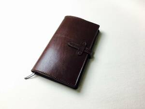 [ hand .] almost day notebook weeks MEGA color z for chocolate color original leather pocketbook cover * adjust function. pen holder attaching 