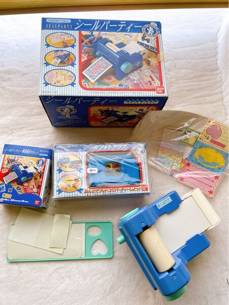 【匿名配送】自分でシールが作れる シールメーカー シールパーティー バンダイ 当時物