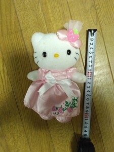サンリオ キティちゃん ウェディング オルゴール 人形 いちご ピンク ドレス ぬいぐるみ 2008年物 非売品 レア 美品 ドール