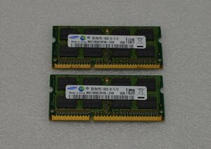 SAMSUNG メモリ 2GB PC3-10600S 中古品2GB×2枚　　　（420）