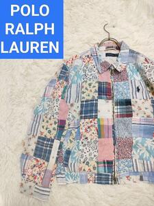  Polo Ralph Lauren лоскутное шитье жакет Denim po колено neitibPOLO RALPH LAUREN SPORT RRL RLX