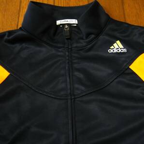 即決 極美品 アディダス ジャージ上下 レディースS 濃グレー×オレンジ climalite 3本ライン adidas 子供キッズにもの画像8