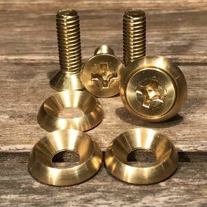  brass made + low Z bolt 4 pcs set number bolt [ car na8]RX-7 AZ Wagon CX-3 Atenza Biante Verisa Delica ek Wagon Pajero 