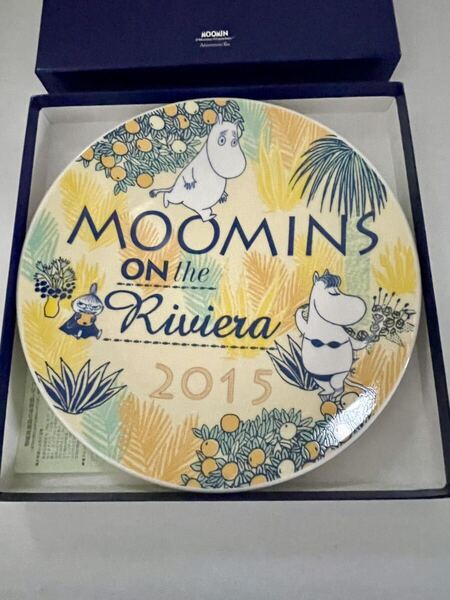 送料込★新品■ムーミンのプレート24cm■アフタヌーンティーAfternoon Tea 箱付き*黄色*リゾート*イヤープレート2015 プレゼント 映画