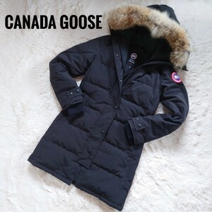 1円〜 CANADA GOOSE カナダグース ダウンジャケット コート MACKENZIE PARKA マッケンジー 2302JL ブラック 黒 L相当 ファー レディース