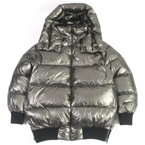 良品□MONCLER モンクレール 18-19AW VERDIER メタリック WZIP フーデッド ダウンジャケット コート ブロンズ 0 正規品 メンズオススメ◎